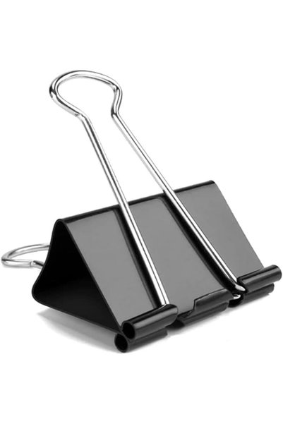 GENERAL 60mm Bulldog Clips Large 18PCS Paper Clips Binder 2.4 inch (Black, 60mm)