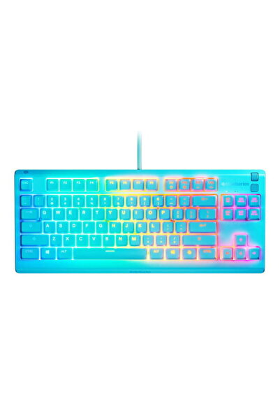 SteelSeries لوحة مفاتيح ألعاب Apex TKL 3، سلكية بمنفذ USB، لون أكوا