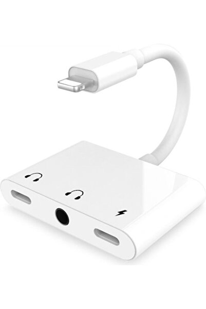OEM Μετατροπέας 3 σε 1 Lightning αρσενικό σε 3.5mm / Lightning θηλυκό Λευκό 1...