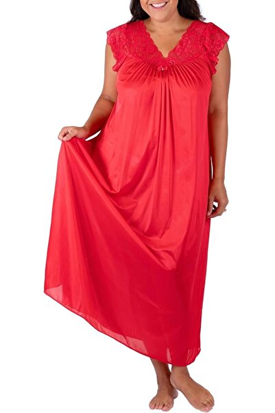 GENERAL Shadowline Women’s Long Lace Nightgown 53” Length Gown Elegant Sleepwear