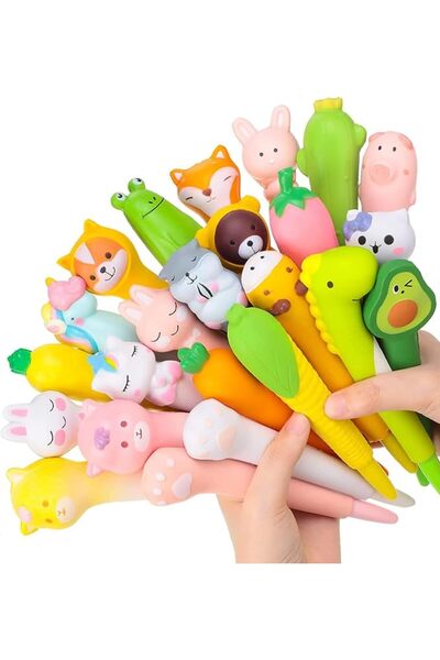 LinJie Cartoon Cute Pensquishy pen,cute pens for kids girls Animal Fruit Shap...