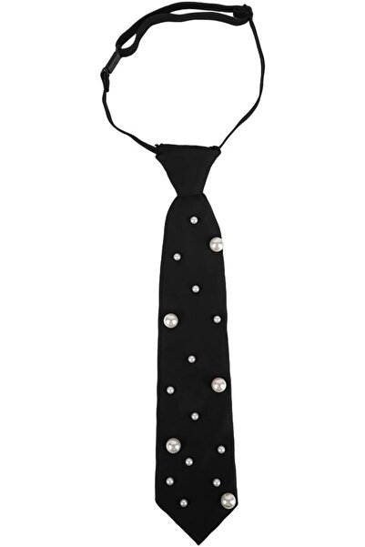 ELEPHANTBOAT ® Women's Necktie with Pearl Ornaments, 33.5cm Lazy Wear Adjusta...