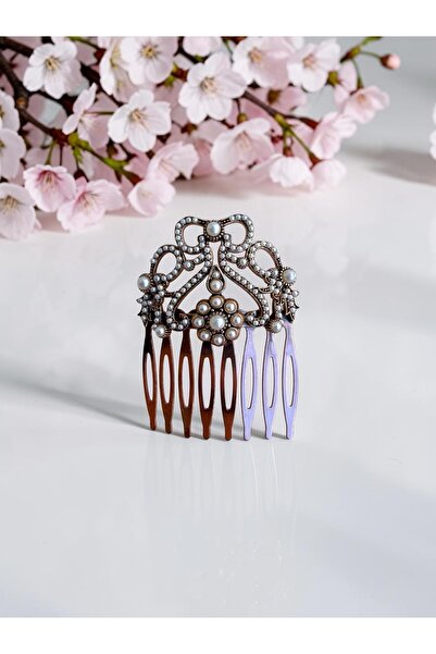 FAYRA ACCESSORIES Turquoise Stone Vintage Comb Bun Buckle