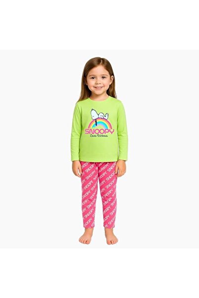 Trucare Girls Peanuts Kids Girls Full Sleeve 100% Cotton Nightwear Pajama Set...