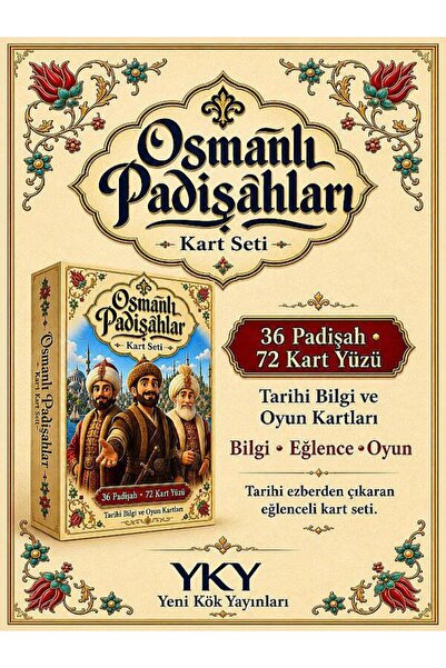 Yeni Kök Yayınları Ottoman sultans card set