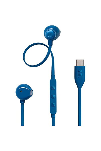 JBL سماعات أذن سلكية Tune 305C، نوع C، لون أزرق