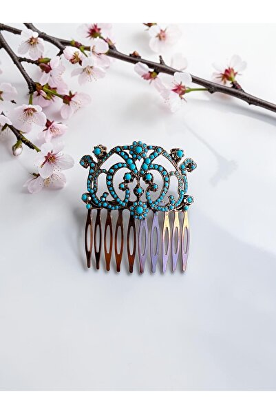 FAYRA ACCESSORIES مشبك كعكة مشط عتيق من حجر الكريستال