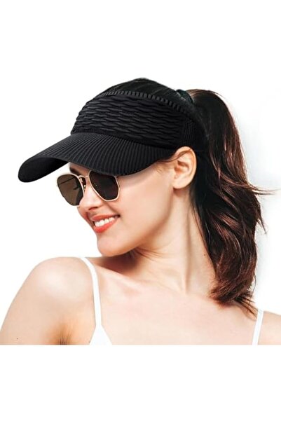 Tazweeq 3 Pcs Women Sun Visor Hat, Empty Top Quick-drying Golf Hat, Knitted E...
