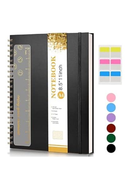 A A4 Spiral Notebook for Business and School - College Ruled 8.5" x 11" Journ...