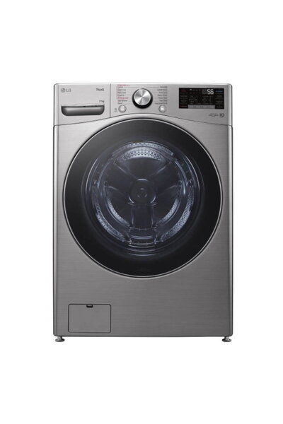 LG غسالة ملابس أوتوماتيكية ذات تحميل أمامي سعة 21 كجم، لون فضي - WF2111XMT