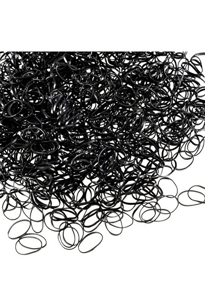 INKEL 1500 Pcs Mini Rubber Bands, Elastic Hair Ties Small Tiny Black Rubber B...