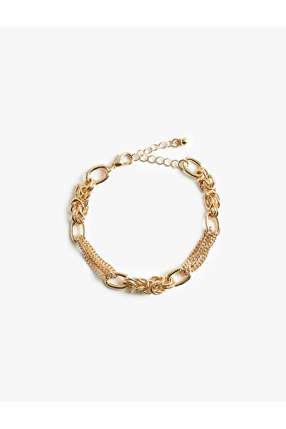 Koton Steel Bracelet with Chain Detail