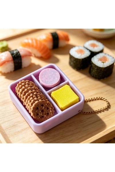 Choice A1 Japanese-style Sushi Keyboard Keychain Bento Rice Ball Fidget Click...