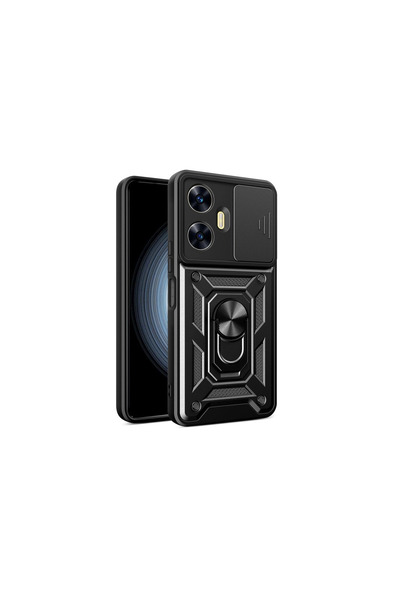 ArkhenX Newface Realme C55 Case with Pars Lens Ring Silicone - Black