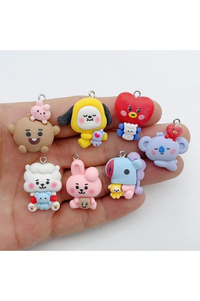 Choice 15 10pcs Kawaii Bunny Dog Cartoon Resin Cute Charms Jewelry Making Bra...