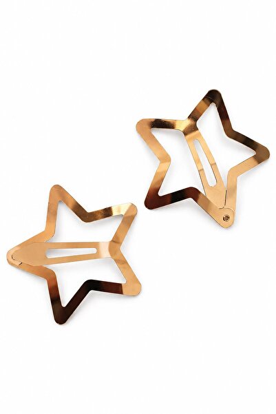 New Obsessions 2 Adet 5 cm Büyük Yıldız Gold Çıtçıt Toka