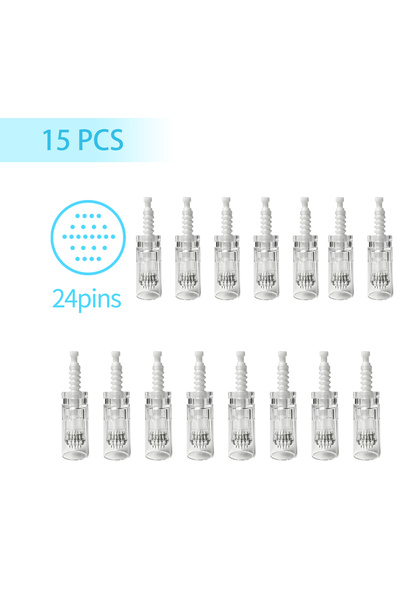 Choice 24Pin 15Pcs Dr Pen Microneedle Cartridge Use for N2/M5/M7/E30, 9/12/24...