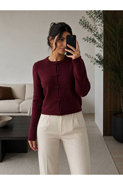 Butik Çin Düğmeli Şık Tasarım Hırka