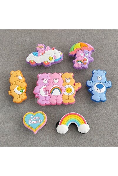 Choice 7 pcs Care Bears Shoe Charms Set, Cute Cartoon Bear Decoration, Jewelr...