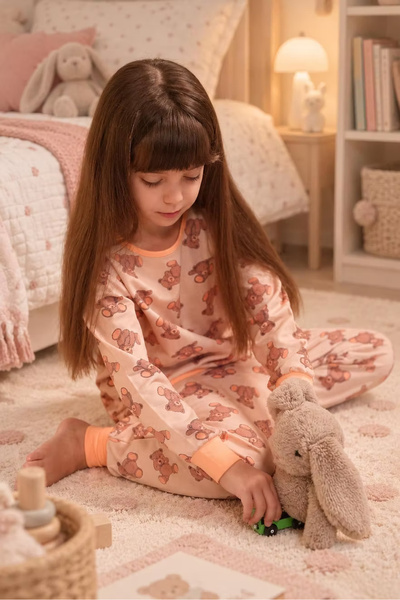 Lunalin 1 Tog / Ayıcık Bebek Organik Pijama