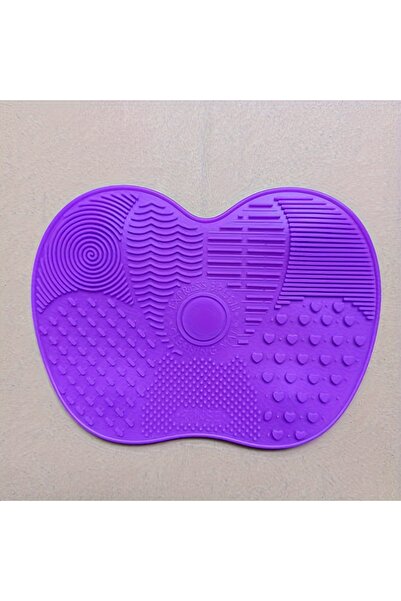 Choice Purple Handheld Silicone Makeup Brush Cleaning Pad - Gentle Makeup Bru...