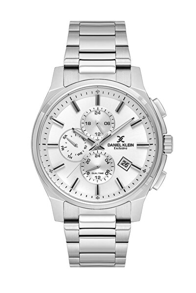 Daniel Klein Silver Color 44 mm Internal Indicators Active Gift Packaged Men'...