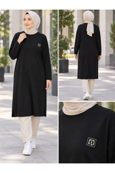 ECK MODA Women's Full Lycra Flexible Loose Fit Knitwear Long Tunic