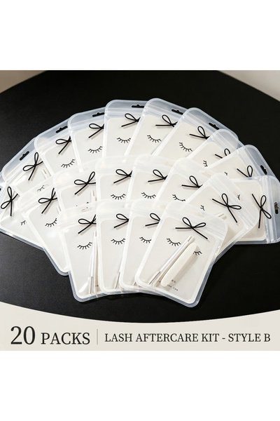 Choice 20-Pack Lash Aftercare Bags Set - Eyelash Extension Client Gift Pouche...