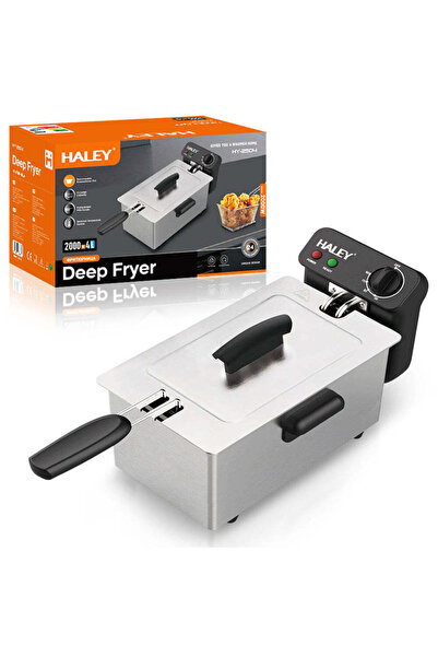 HALEY Friteuza Electrica HY-2504 cu Capacitate de 3L, Termostat Reglabil si D...