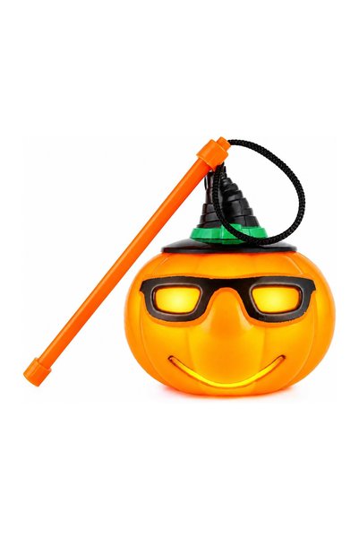 GGEROU Halloween Light Up Pumpkin Lantern with Sound Effects, Portable Handhe...