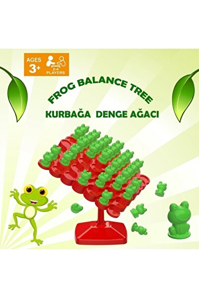 Neşeli Kurbağa Denge Ağacı- Montessori, Pilsiz Eğitici Akıl ve Zeka Oyunu