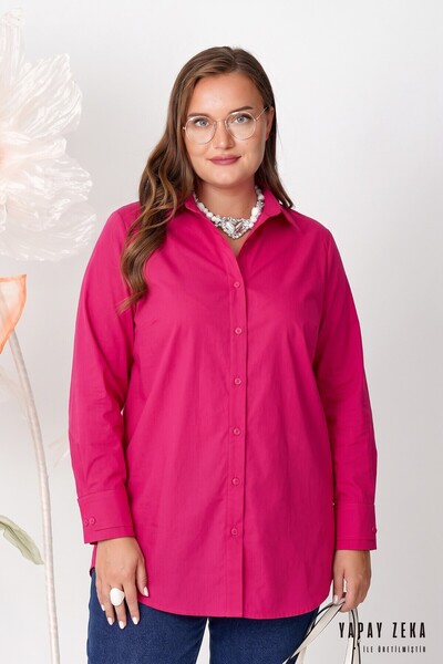 Büyük Moda BASIC LİKRALI POPLİN GÖMLEK