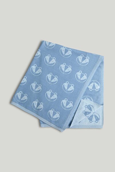 MOTHERCARE شال أزرق محبوك