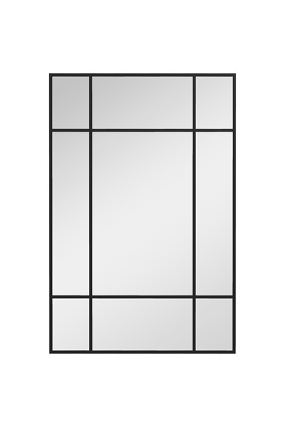 Generic Brand Oglindă de perete, oglindă decorativă cu ramă metalică, dungi n...