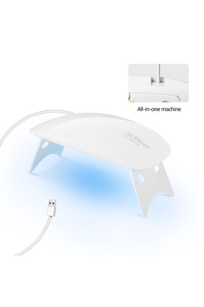 DUTRIEUX USB Type-C White LED Nail Lamps for Gel Mini UV Light for Nails Port...