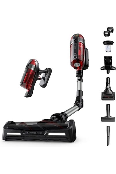 TEFAL Cordless Stick Vacuum Cleaner 350W 0.9L Black and Red TY98A2GO