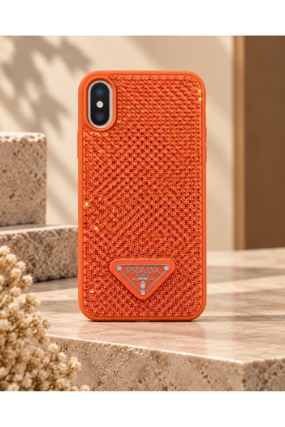HYPERSOFT Iphone X ve Xs (5.8 inç) Uyumlu Parlak Pırlanta Taşlı Elmas Pullu P...