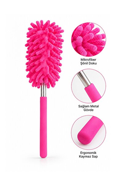 omilife Mikrofiber Makarna Mop Toz Alma Paspası Tüy Toplayıcı Çok Amaçlı Temizlik Mopu