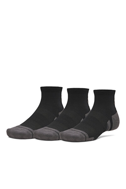 Under Armour Tech Quarter 3-Pack Black Socks