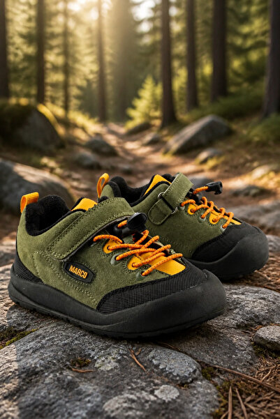 ByCukurovaFrango By-3004 Anatomical Lace-Up Boys' Green Daily Outdoor Shoes