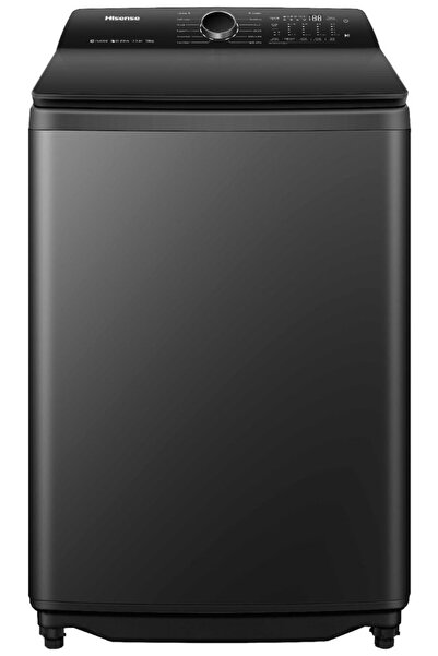 Hisense غسالة ملابس ذات تحميل علوي، بدون مجفف، سعة 18 كجم، 10 برامج، لون أسود...
