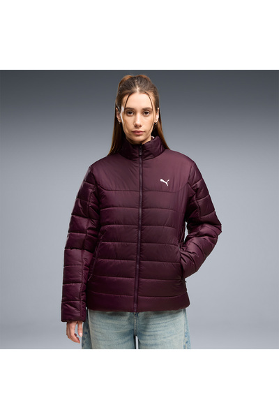 Puma Essentials Padded Kadın Bordo Dik Yaka Mont