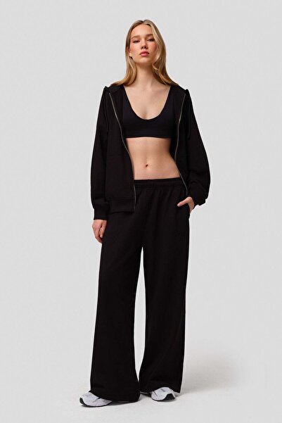 dossha LOUNGEWEAR SİYAH WIDE LEG EŞOFMAN