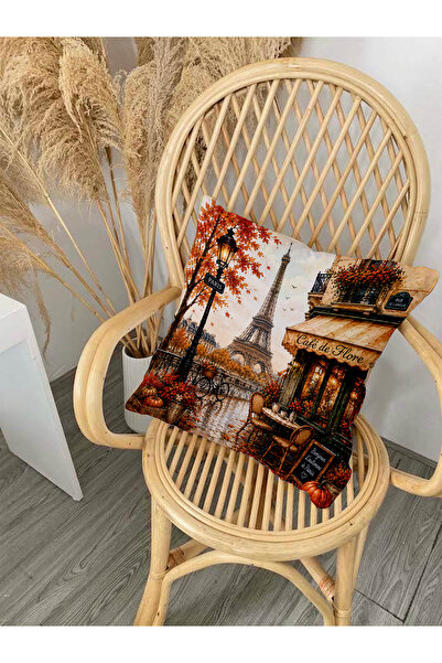 Filamente Çift Taraflı Dijital Baskı Kırlent Kılıfı - Sonbahar / Autumn Seri