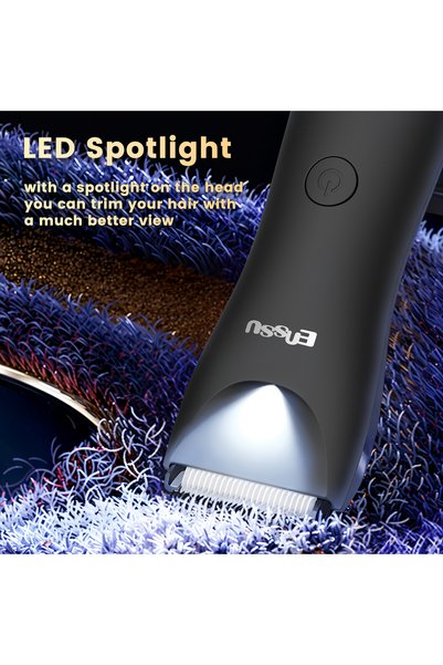 ENSSU Men's Body Hair Trimmer for Intimate Areas, Electric Body Groomer, Ceramic Blade, IPX7 Waterproof
