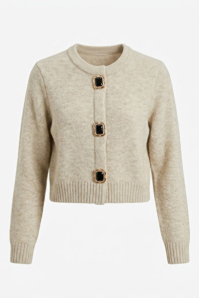 MAGARDE Premium New Season Buttoned Cardigan - Beige