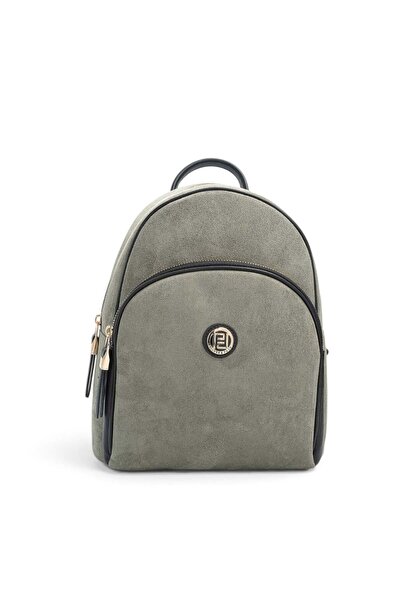 Silver Polo Life Green - Black Suede Women's Backpack Sp1062