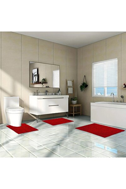 Noname Set covorase baie rosii, 3 piese, 40x60cm, 50x50cm, 50x80cm, absorbant...
