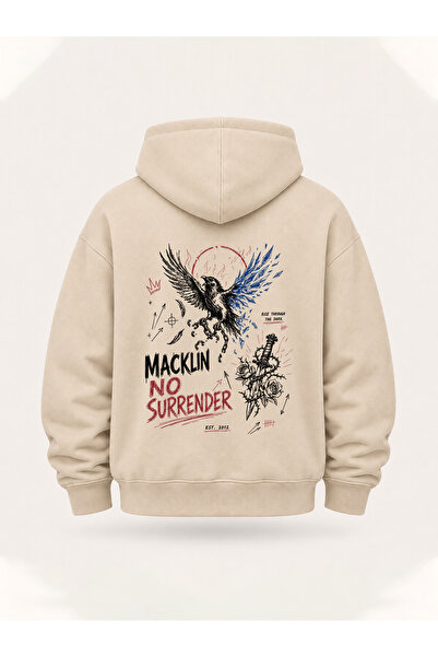 macklin Hanorac cu glugă unisex, pentru femei și bărbați, cu design No Surren...