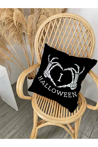 Filamente Çift Taraflı Dijital Baskı Kırlent Kılıfı - Sonbahar / Autumn / Halloween Seri
